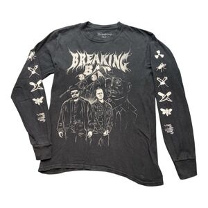 Breaking Bad T-Shirt Men's Sz S Faded Black Graphic Shirt Long Sleeve